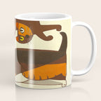 Inagaki Tomoo Vintage Japanese Woodblock print mid century Modern Cubism Art Cats Feline Coffee Mug Gallery Image 1