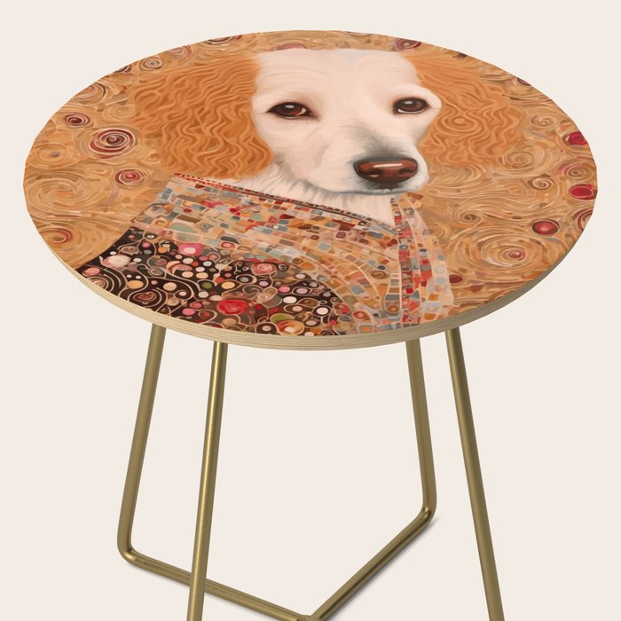 Klimt Dog with Brown Eyes Side Table Gallery Image 2
