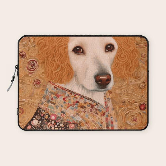 Klimt Dog with Brown Eyes Laptop Sleeve Gallery Image 1