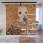 Klimt Dog with Brown Eyes Wall Mural Gallery Image 1