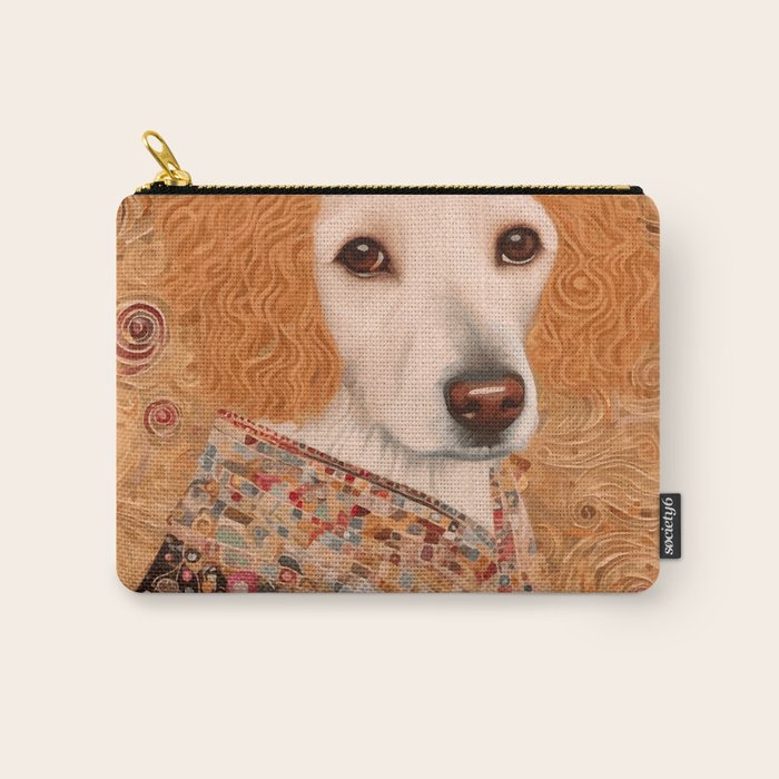 Klimt Dog with Brown Eyes Carry All Pouch Gallery Image 1