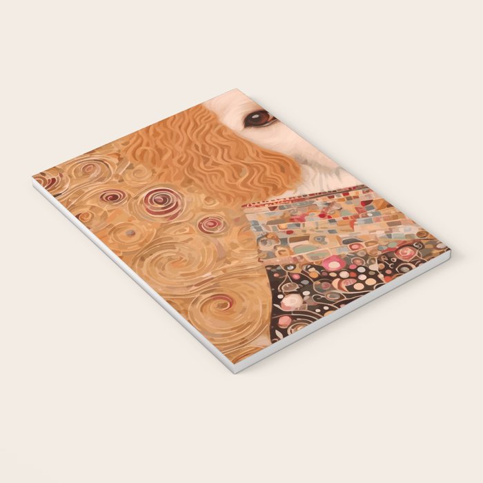 Klimt Dog with Brown Eyes Notebook Gallery Image 3