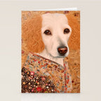 Klimt Dog with Brown Eyes Stationery Card Gallery Image 2