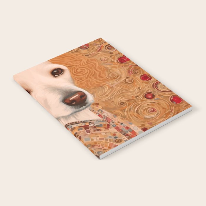 Klimt Dog with Brown Eyes Notebook Gallery Image 1