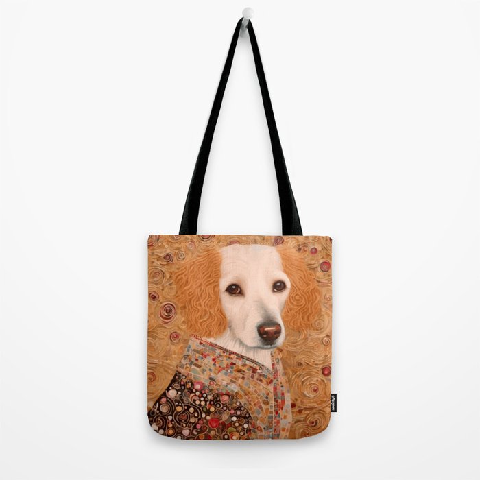 Klimt Dog with Brown Eyes Tote Bag Gallery Image 2