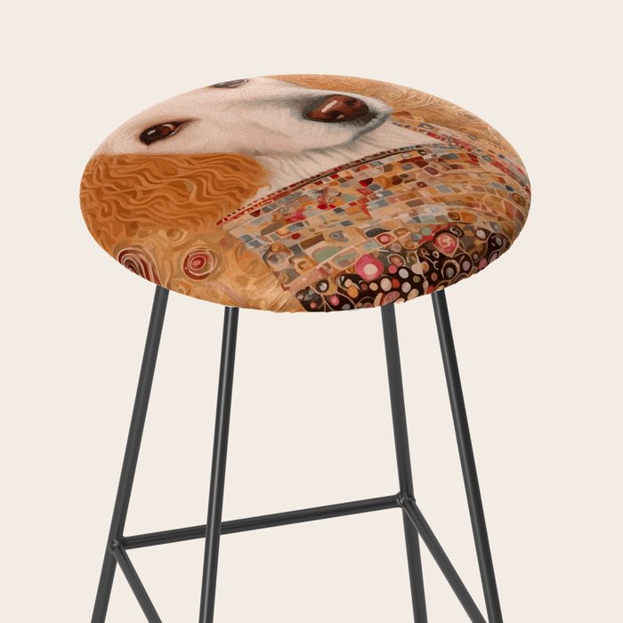 Klimt Dog with Brown Eyes Stool Gallery Image 2