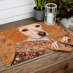 Klimt Dog with Brown Eyes Outdoor Rug Gallery Image 2