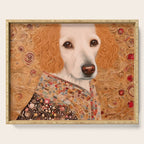 Klimt Dog with Brown Eyes Serving Tray Gallery Image 1
