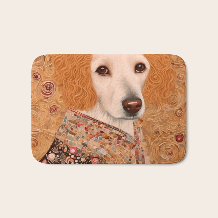 Klimt Dog with Brown Eyes Bath Mat Gallery Image 1