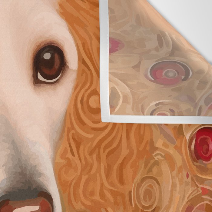 Klimt Dog with Brown Eyes Wall Tapestry Gallery Image 3