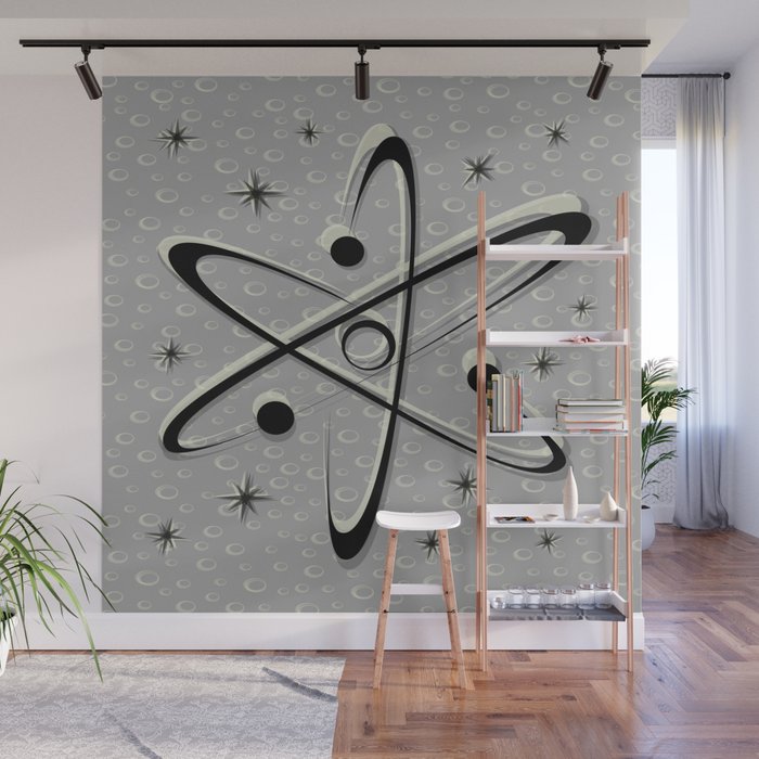 Atomic Love - Lunar Grey Wall Mural Gallery Image 1