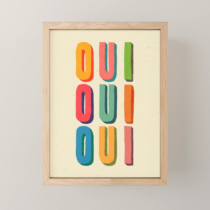 Oui oui oui Mini Art Print Gallery Image 1