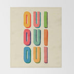 Oui oui oui Throw Blanket Gallery Image 2