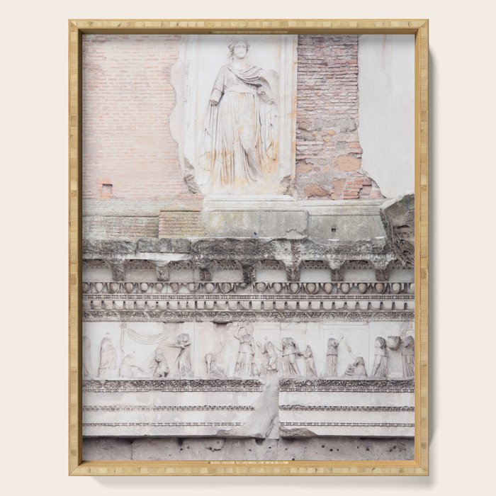 Minerva Temple - Rome Forum Architecture Photography Serving Tray Gallery Image 1
