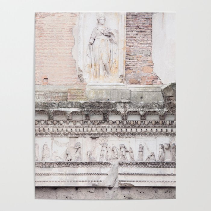 Minerva Temple - Rome Forum Architecture Photography Poster Gallery Image 1
