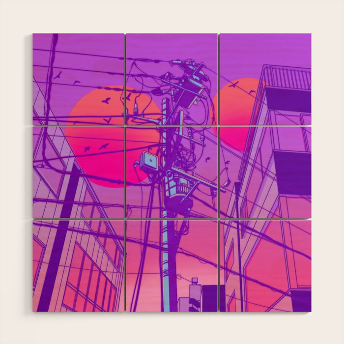 Anime Wires Wood Wall Art Gallery Image 1