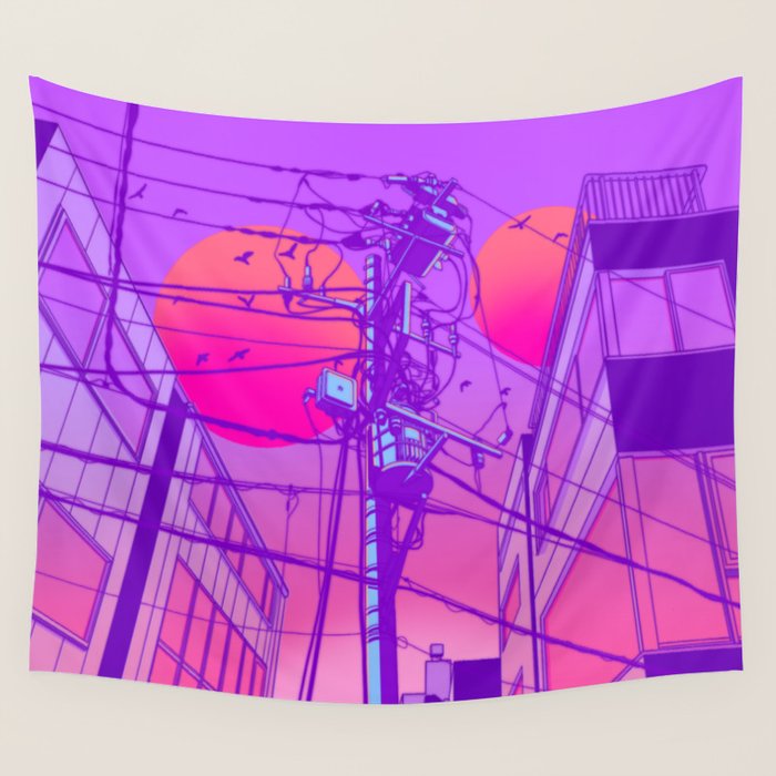 Anime Wires Wall Tapestry Gallery Image 4