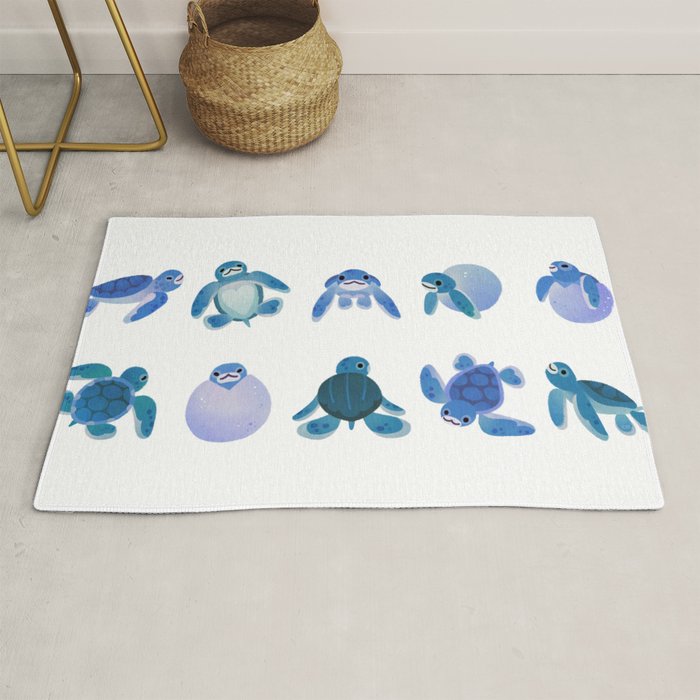 Baby sea turtles Rug Gallery Image 1
