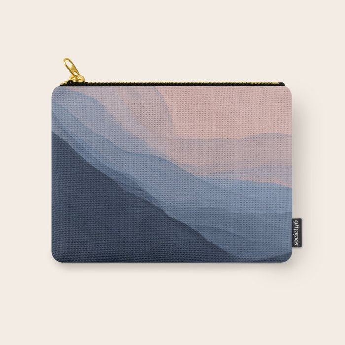 Waves In Texture - Blue & Beige Carry All Pouch Gallery Image 1