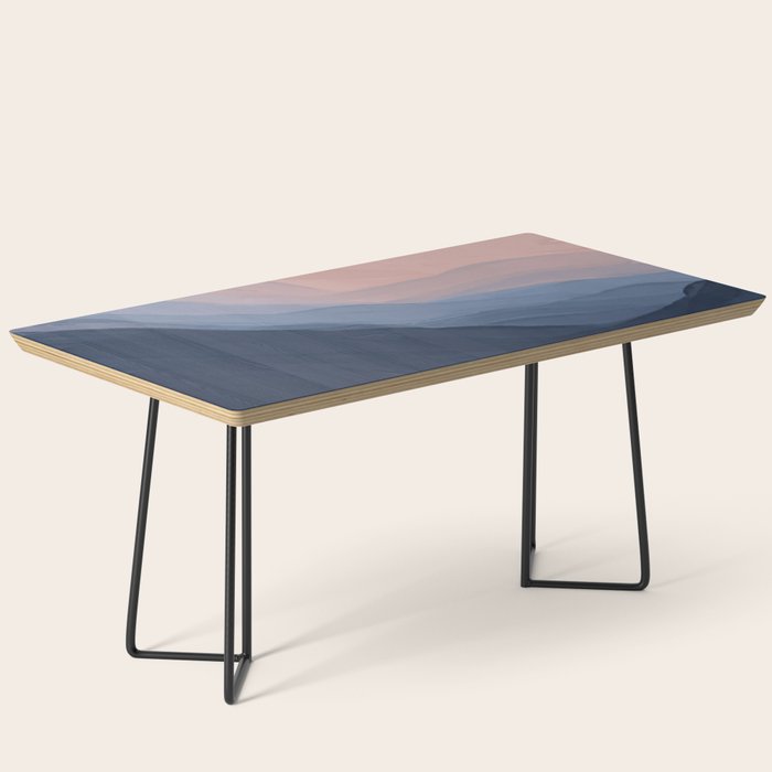Waves In Texture - Blue & Beige Coffee Table Gallery Image 1
