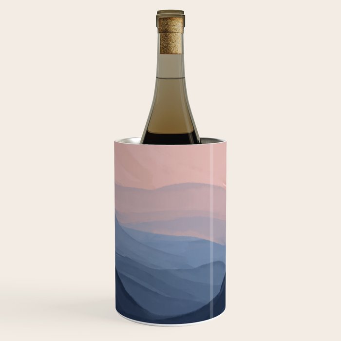 Waves In Texture - Blue & Beige Wine Chiller Gallery Image 3