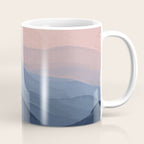 Waves In Texture - Blue & Beige Coffee Mug Gallery Image 1