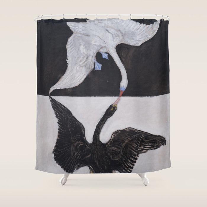 The Swan No 1 by Hilma af Klint Shower Curtain Gallery Image 1