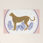 Wild Cheetah and the Moon 2 Welcome Mat Gallery Image 1