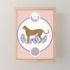 Wild Cheetah and the Moon 2 Mini Art Print Gallery Image 1