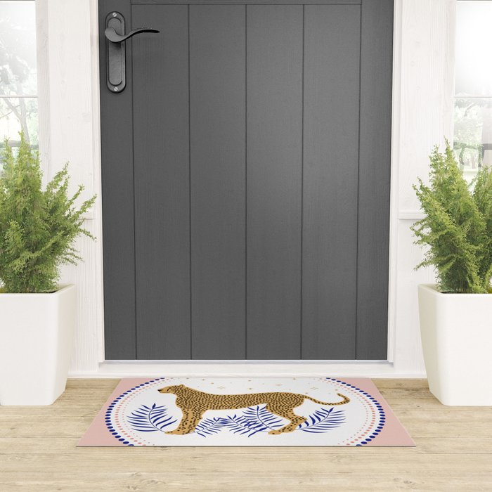 Wild Cheetah and the Moon 2 Welcome Mat Gallery Image 3