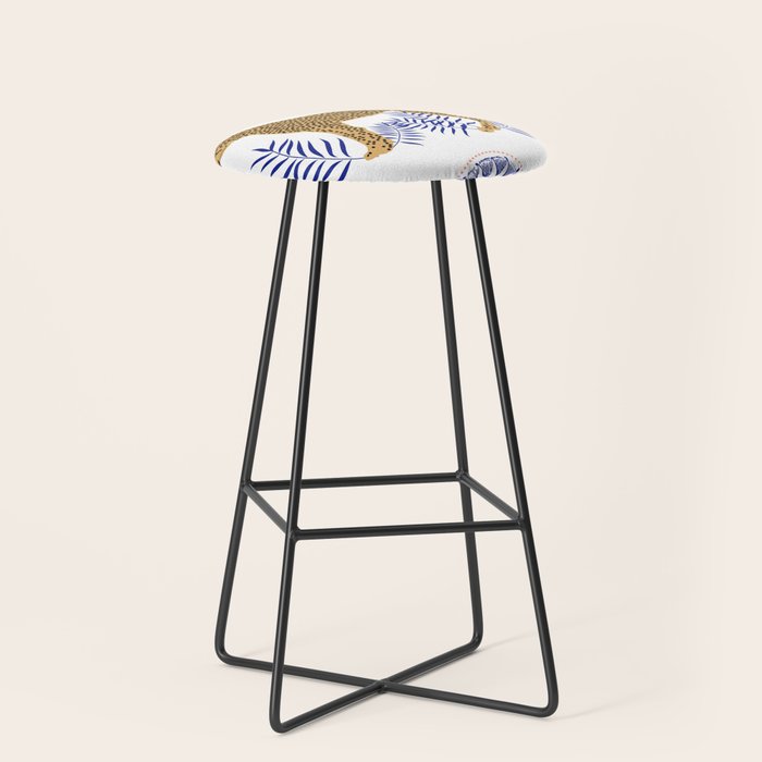 Wild Cheetah and the Moon 2 Stool Gallery Image 1