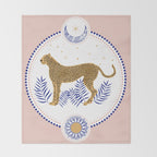 Wild Cheetah and the Moon 2 Throw Blanket Gallery Image 2