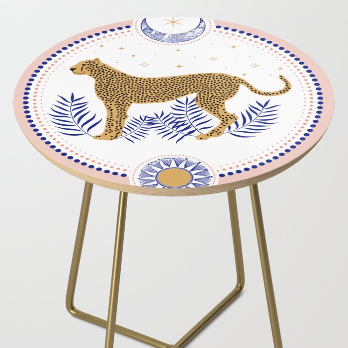 Wild Cheetah and the Moon 2 Side Table Gallery Image 2