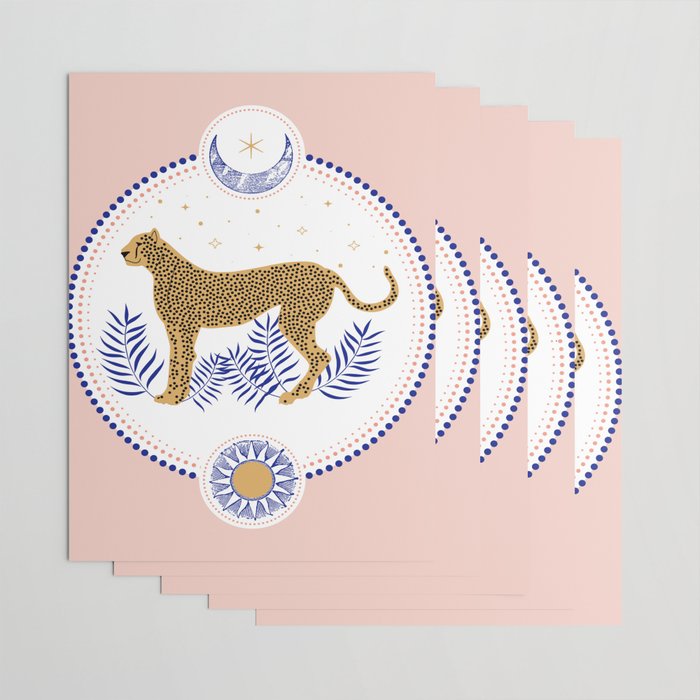 Wild Cheetah and the Moon 2 Wrapping Paper Gallery Image 3