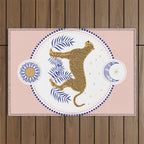 Wild Cheetah and the Moon 2 Outdoor Rug Gallery Image 1
