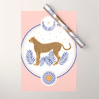 Wild Cheetah and the Moon 2 Wrapping Paper Gallery Image 1