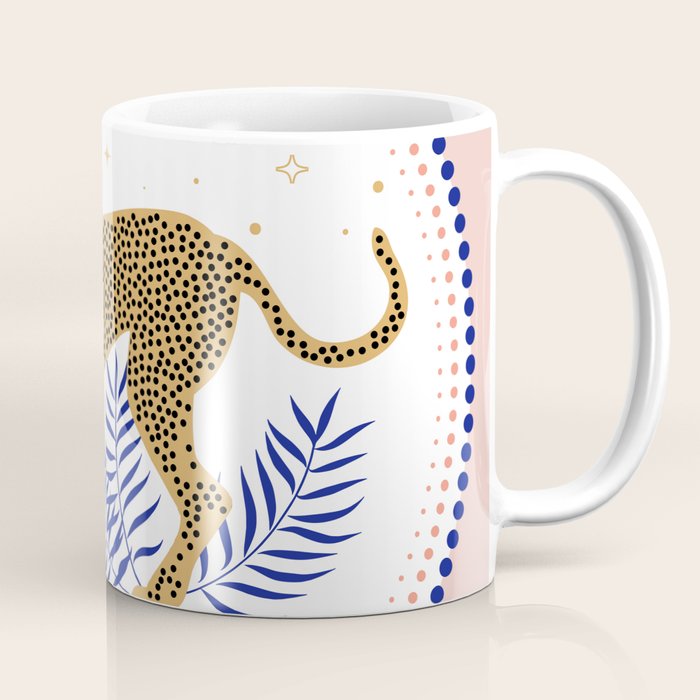 Wild Cheetah and the Moon 2 Coffee Mug Gallery Image 1