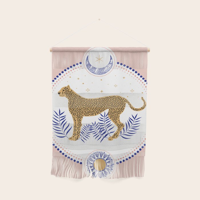 Wild Cheetah and the Moon 2 Wall Hanging Gallery Image 1