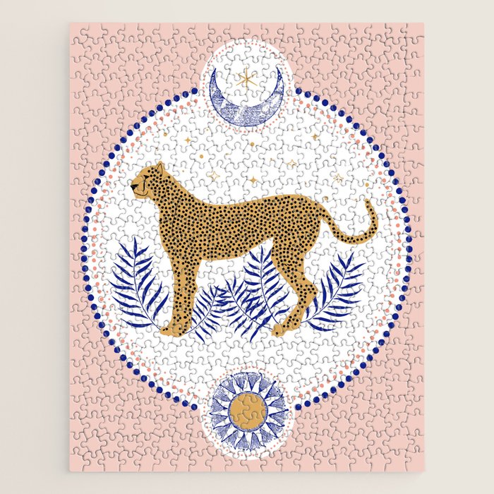 Wild Cheetah and the Moon 2 Jigsaw Puzzle Gallery Image 1