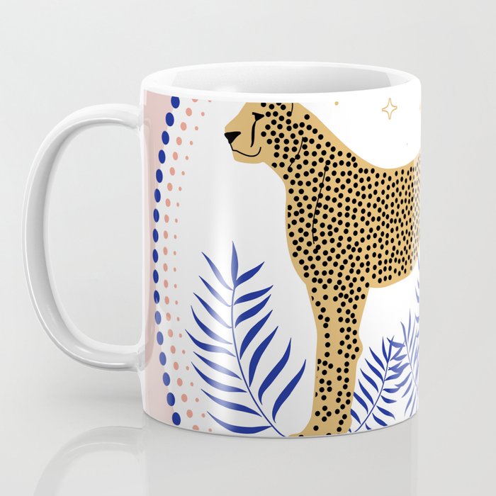 Wild Cheetah and the Moon 2 Coffee Mug Gallery Image 3