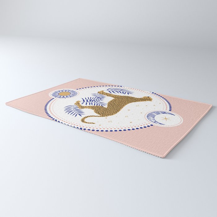 Wild Cheetah and the Moon 2 Rug Gallery Image 3