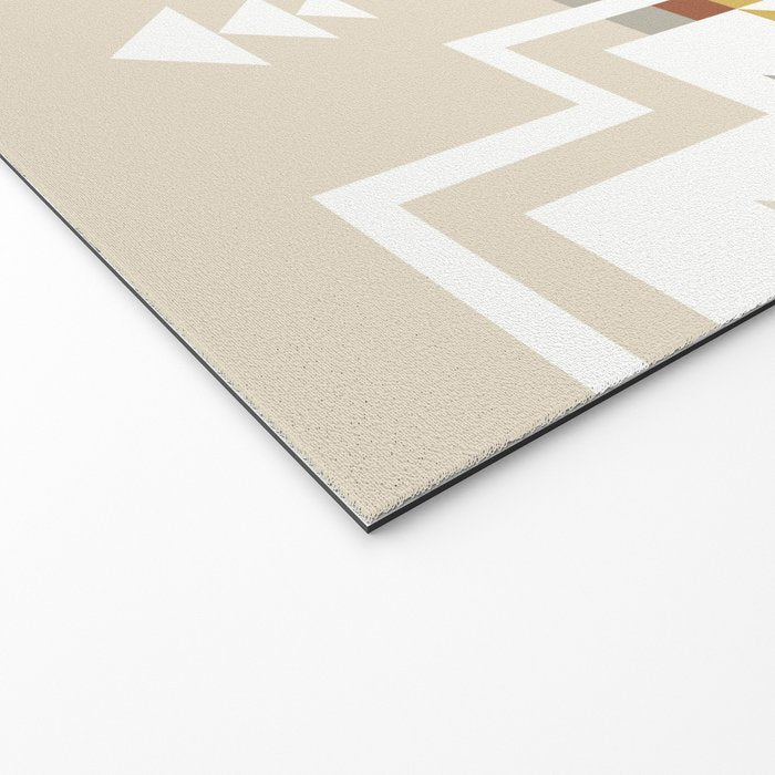 Aztec Stripes Beige Welcome Mat Gallery Image 2