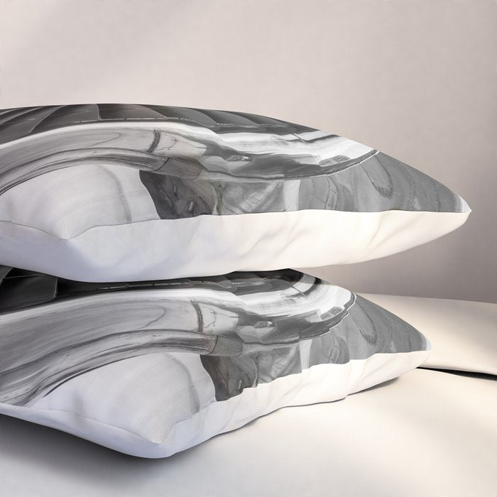 Vintage Airplane Turbine Engine Black and White Photography / black and white photographs Pillow Sham Gallery Image 3