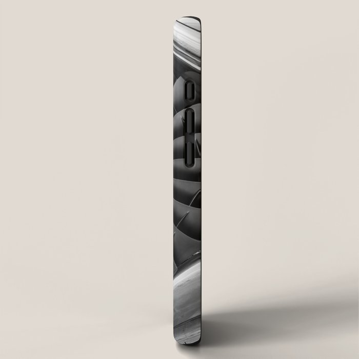 Vintage Airplane Turbine Engine Black and White Photography / black and white photographs iPhone Case Gallery Image 2