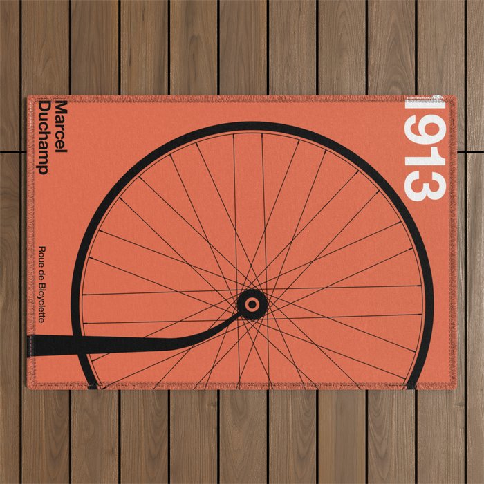 1913 - Roue de Bicyclette - Marcel Duchamp Outdoor Rug Gallery Image 1