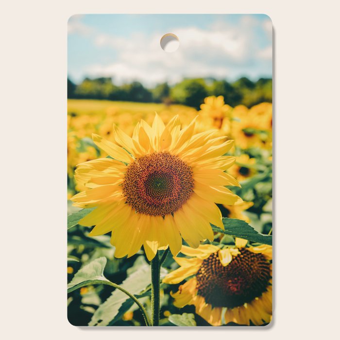 Happy Little Sunflowers Cutting Board Gallery Image 1