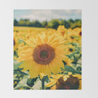 Happy Little Sunflowers Throw Blanket Gallery Image 2