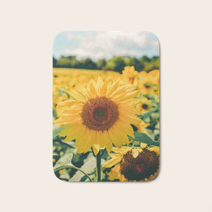 Happy Little Sunflowers Bath Mat Gallery Image 1
