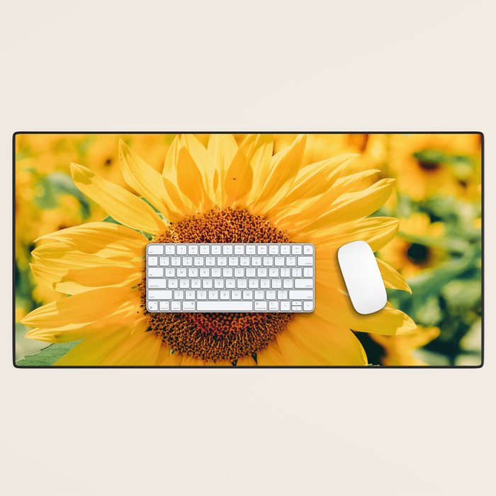Happy Little Sunflowers Desk Mat Gallery Image 1