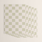 Playful check in olive green Wrapping Paper Gallery Image 3